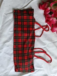 Tartan Plaid Bikini Top