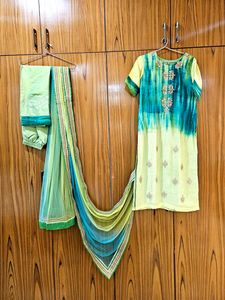 Designer Green Full Suit Set