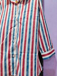 Striped Button-Up Shirt