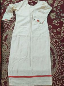 women embroidered pure cotton kurta