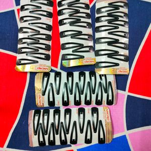 Tic tac Clips Black 12pcs + 12 pcs