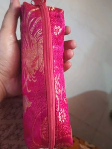 Pink Floral Pouch
