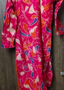 Vibrant Floral Print Kurta Set