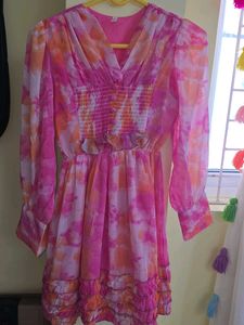 Vibrant Tie-Dye Mini Dress
