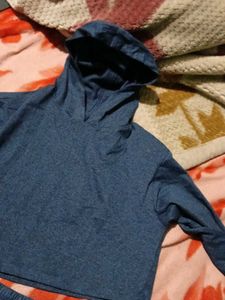 Blue Hoodie &amp; Shorts Set