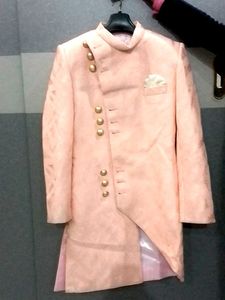 Elegant Peach Sherwani Set