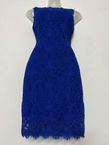 branded Elegant Royal Blue Lace Dress