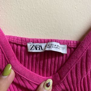 V-Neck Ribbed Crop Top