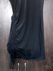 Chic Black Ruched Dress