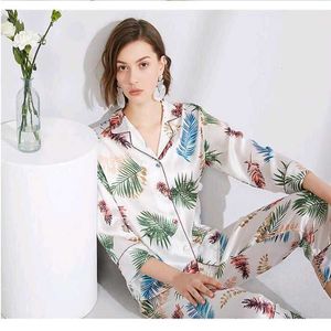 premium Silk Tropical Leaf Print longue wear