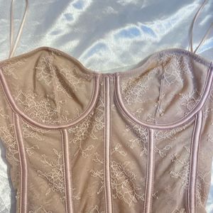 Zara Pink Lace Corset