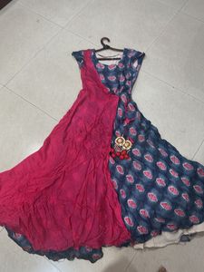 Stylish Tie-Dye Ethnic Gown