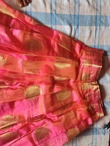 Pink Silk  Blouse And Lehanga