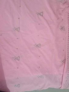 Light Pink Embellished Saree
