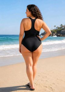 Classic Black One-Piece Swimsuit