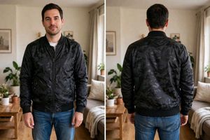 Black Camo Bomber Jacket Unisex