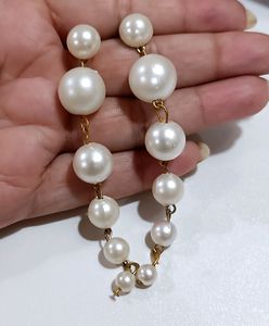 Pearl Long Drop Moti Earrings