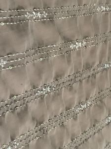 Nude mauve full sequined saree :Embroidered