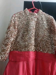 Sparkling Gold Sequins Lehenga Choli Set