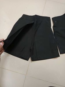 Black Tailored uniform Skorts