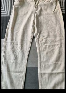 Cream Relaxed Fit Jeans