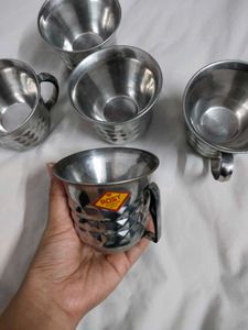 Set of 5 Stainless Steel Cups