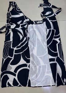 Stylish Blue &amp; White wrap around dress