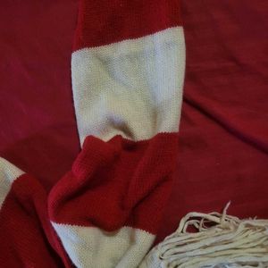 Striped Knit Scarf