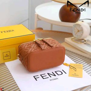 FENDI**FF MONOGRAM QUILTED VANITY NAPPA BAG*