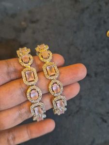 Elegant Pink Gemstone & Diamond Bangles