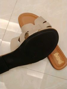 Stylish Beige Flat Sandals