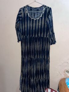 Embellished Blue Ethnic Kurta