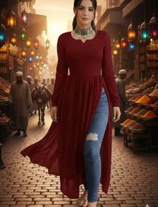 Elegant Maroon kurti L and XL size