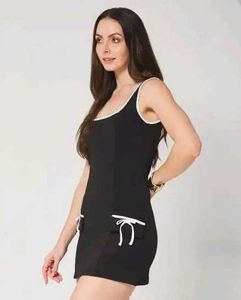 Chic Black Mini Dress with bows
