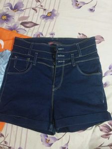 Metallic Blue Crop Top