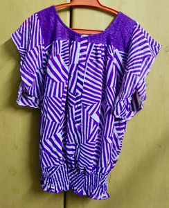 Purple Striped Top