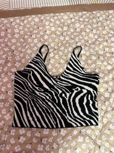Zebra Print Crop Top