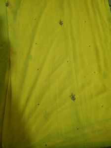Elegant Yellow Embroidered Saree