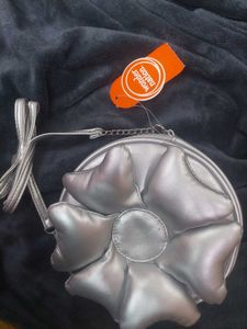 Wonder Nation Girls 3D Metallic Flower Purse
