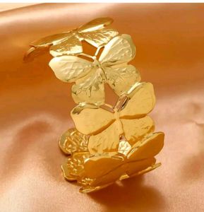 Stunning Gold Butterfly Cuff Bracelet