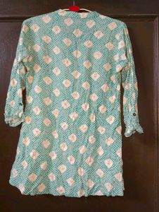 Mint Green Patterned Tunic Top☘️