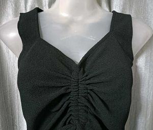 🖤Ruched tie-up crop top