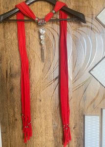 Women Heart Gemstone Scraf/Stole With CharmPendant