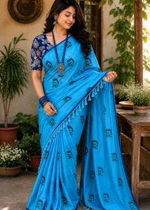 AutoRide Mul Cotton Saree 🛺💙