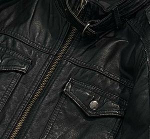 H&amp;M Men's Black Leather Jacket