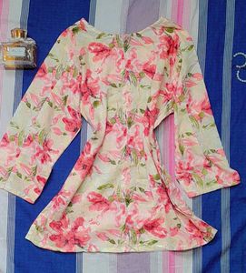 Beautiful Floral Print short Kurta Top