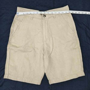 Classic Beige Pure Linen Shorts