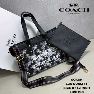 COACH*CHALK MULTI BADGE FIELD 30 TOTE BAG