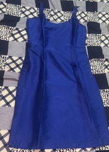 Blue Kurta Set with Black Dupatta