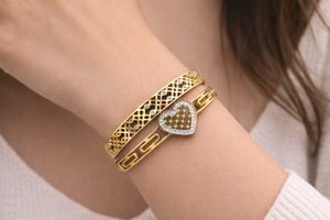 Anti Tarnish Gold-Tone Bangle Bracelet Set